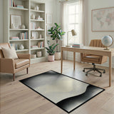 Distressed Black White Halftone Abstract Area Rug