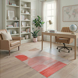Pink Abstract Curves Area Rug