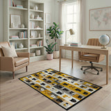 Whimsical Cartoon Cats Patchwork Area Rug