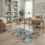 Rainbow Guinea Pig Kids Area Rug