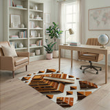 Mayan Stepped Pyramid Area Rug