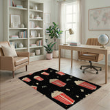 Popcorn Buckets Red Kids Area Rug