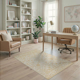 Ivory Peony Floral Vine Area Rug