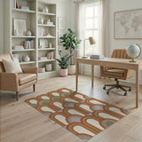 Retro Arch Geometric Area Rug