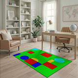 Vibrant Geometric Shapes Area Rug