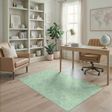 Whimsical Green Frog Sketch Area Rug
