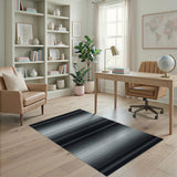 Monochrome Gradient Stripe Area Rug