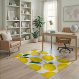Sunny Lemon Fruit Pattern Fruit Pattern Area Rug