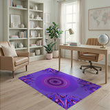 Purple Radiant Mandala Area Rug
