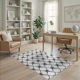 Starburst Lattice Geometric Area Rug