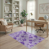 Purple Blossom Floral Area Rug