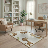 Adorable Elephants Giraffes Kids Nursery Rug
