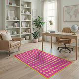 Hot Pink Daisy Field Area Rug
