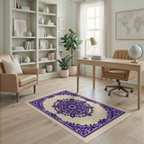 Purple Mandala Medallion Persian Rug