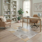 Neutral Abstract Pebble Area Rug