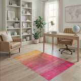 Geometric Modern Sunset Ombre Striped Area Rug