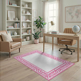 Pink Heritage Tribal Border Area Rug