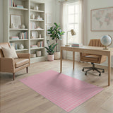 Pink Gingham Checkered Geometric Modern Area Rug