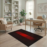 Bold Red Grid Stripe Area Rug