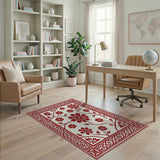 Ornate Traditional Persian Ornate Red Floral Persian Area Rug