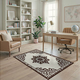 Traditional Persian Ornate Beige Medallion Area Rug
