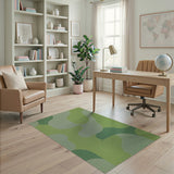 Organic Green Camo Abstract Area Rug