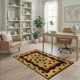Brown and Tan Chocolate Chip Cookie Area Rug