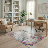 Rainbow Unicorn Floral Kids Area Rug