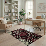 Basketball Champions Distressed Vintage Area Rug