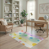Vibrant Multi-Color Circles Area Rug
