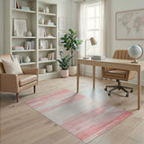 Red Striped Distressed Vintage Area Rug