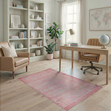 Blush Pink Abstract Organic Area Rug