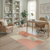 Beige Abstract Overlap Area Rug