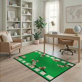Cherry Blossom Green Area Rug