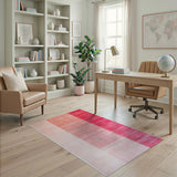 Ombre Pink Vertical Stripe Area Rug