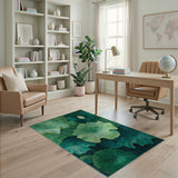 Verdant Lotus Leaves Area Rug