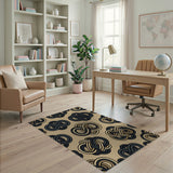 Endless Knot Geometric Beige Area Rug