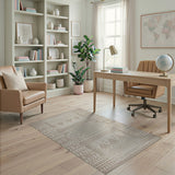 Beige and Neutral Heritage Tribal Geometric Beige Area Rug