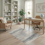 Beige and Neutral Modern Geometric Beige Neutral Area Rug
