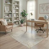 Delicate Tan Branch Beige Area Rug
