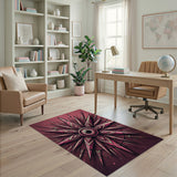 Pink All-Seeing Eye Mandala Area Rug