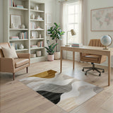 Abstract Area Abstract Wavy Neutral Area Rug