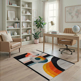 Geometric Modern Bold Geometric Abstract Multi-Color Area Rug