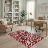 Whimsical Red Gingerbread Men Area Rug