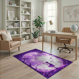 Purple Fairy Moonlit Forest Area Rug
