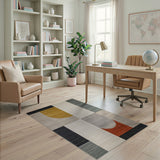 Geometric Modern Geometric Abstract Multi-Color Area Rug