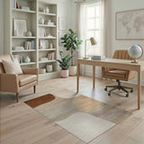 Organic Beige Neutral Abstract Area Rug