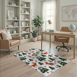 Festive Forest Animals Christmas Pattern Rug