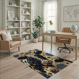 Spotted Holstein Cow Portrait Area Rug