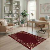 Red Floral Vintage Red Floral Vine Area Rug